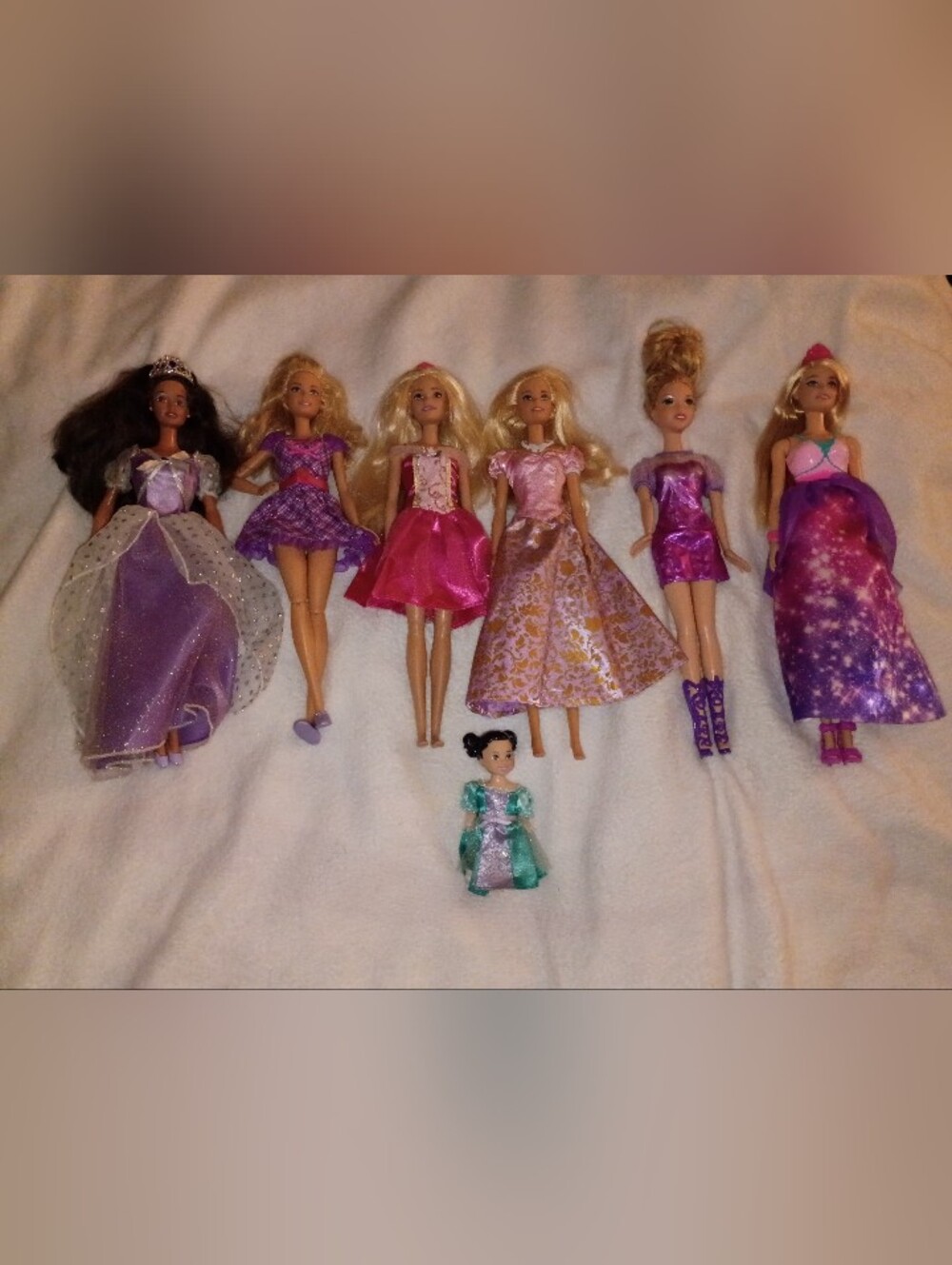 7 Princess Barbie Dolls Bundle